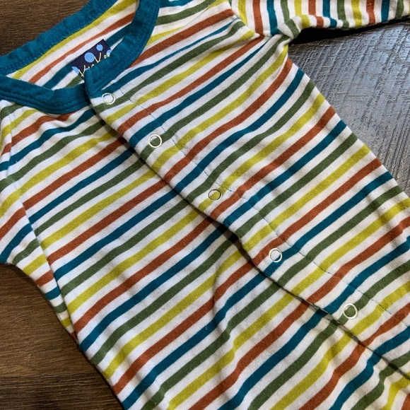 Kickee Pants 0-3 Months Multicolored Striped Snap-up Sleeper - Picture 2 of 5